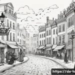 프랑스 애니메이션 역사 - A detailed, vintage-style black and white animation scene inspired by &Eacute;mile Cohl&rsquo;s &ldquo;Fantasmagorie&rdquo; (...